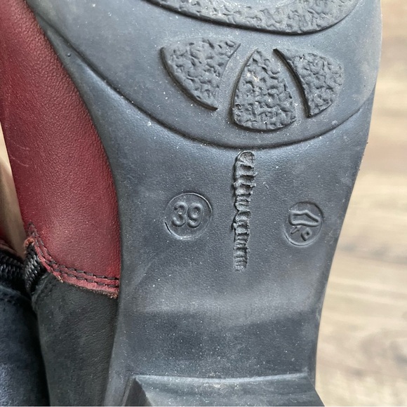 REMONTE Dorndorf Black Red Gray Leather Bow Back Ankle Boots - Picture 8 of 10